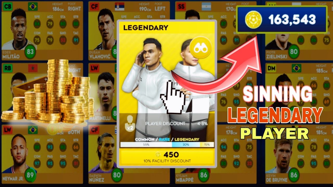 Spending Unlimited Coin on Scout to Buy all Legendary Player in DLS 24