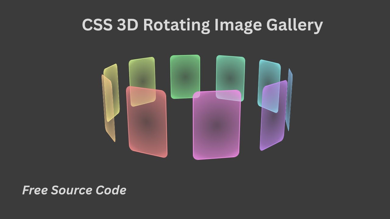 CSS Tutorial For Beginners | CSS 3D Rotating Image Gallery #3d # ...