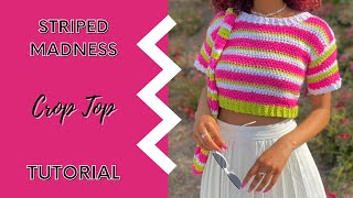 Striped Madness Crop Top Tutorial