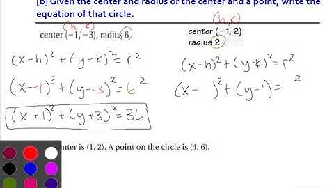 KEY Part 2 3   Writing Equations of Circles