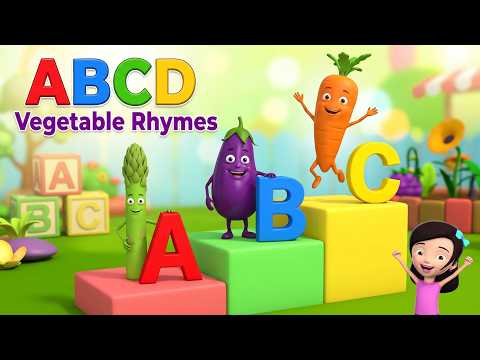 Rhymes ABCD for Kids I Vegetable Names I Preschool Learning Video