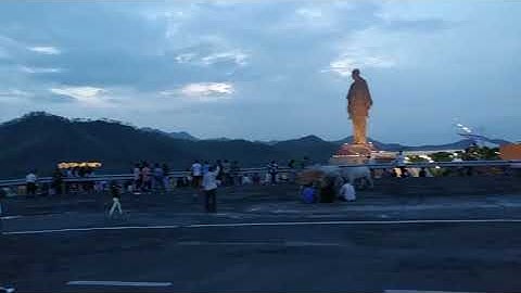 Night view statue of unity kevadiya