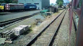 Arriving into Kidderminster Station on the Severn Valley Railway behind 7714