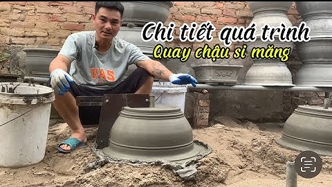 Quay chậu  xi măng . Đơn  giản , rễ làm , chi phí thấp