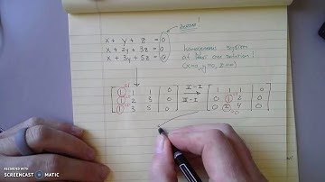 Elimination  method homogeneous equations