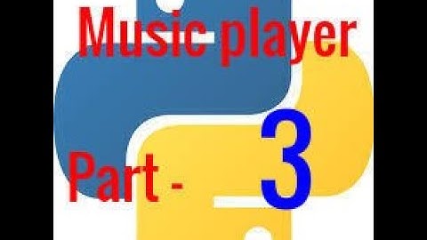 Musicplayer with python 3