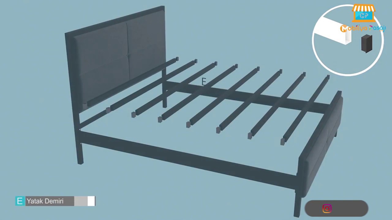 Mobilya Pasajı Ferforje Metal Karyola Kurulum 1 (FANO) YouTube
