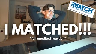 I MATCHED INTO RESIDENCY!!! (full reaction)