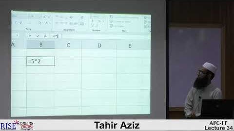 CA AFC 04 IT by Sir Tahir Aziz from Rise Lecture # 34 (MS Excel) | Office 365 |