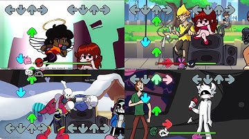 [QUAD MASHUP] FNF Copy-Cat but Every Turn a Different Character Sings