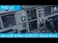 P3D v3 Aerosoft Airbus A320/A321 Quick demo