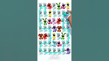 I Like Rainbow🌈/ Poppy Playtime Chapter 3 line connect puzzle #viral #art #craftycorn