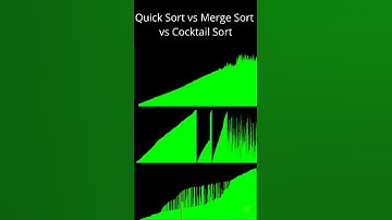 Quick VS Merge VS Cocktail Sort Visual Comparison | Comparison | Best Comparison 2025 🔥 #shorts #fyp