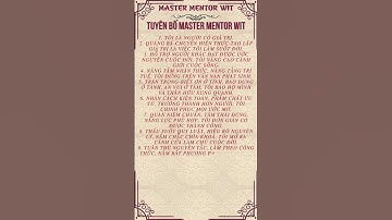 #110 Tuyên Bố Master Mentor WIT | KHÁI NIỆM NGUỒN CÓ LỢI #KháiNiệmNguồnCóLợi #wit