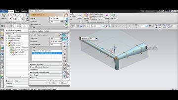 EDGE BLEND I VARIABLE RADIUS FILLET IN NX