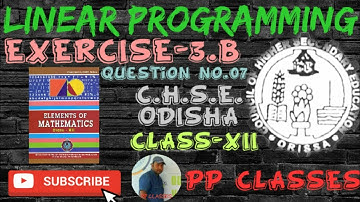 LINEAR PROGRAMMING IN ODIA, EX -3(B),Q. NO. -07 ,+2 SECOND YEAR