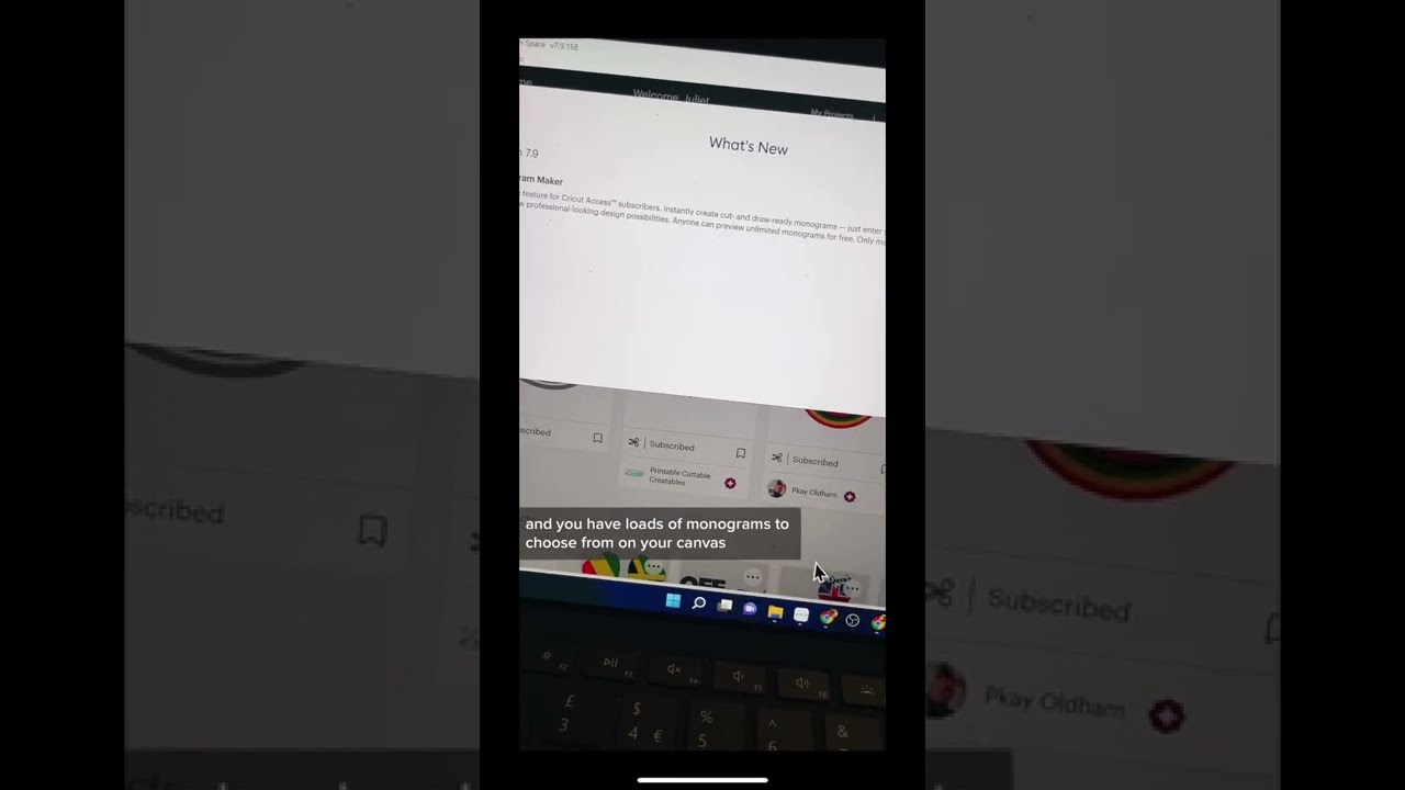 New cricut update monogram maker.  