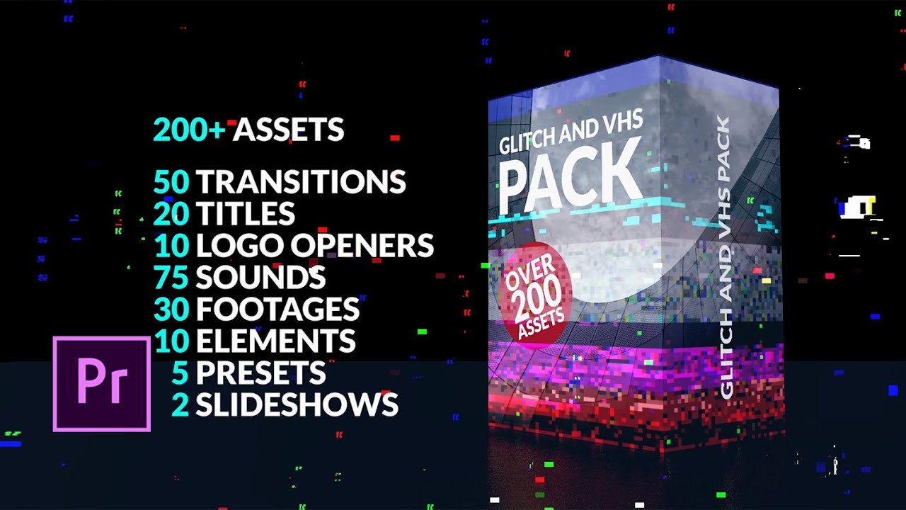 200 Glitch Pack Premiere  Pro  Template  VideoHive YouTube