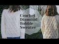 Crochet Diamond Bobble Sweater S-5XL Sizes