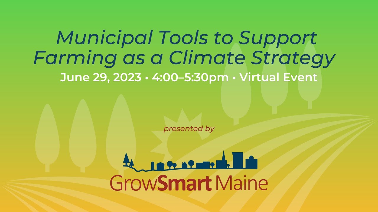 Forum: Municipal Tools to Support Farming as a Climate Strategy