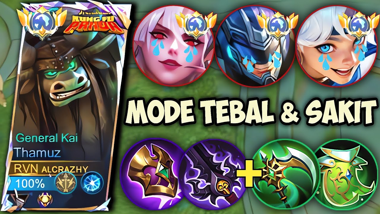 SOLO RANK THAMUZ MODE TEBAL TAPI SAKIT LAWAN ALICE DAN SORA‼️ GAMEPLAY TOP GLOBAL THAMUZ - MLBB