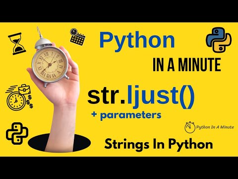 str.ljust(width[, fillchar]) - Left-Justify Python Strings with Padding