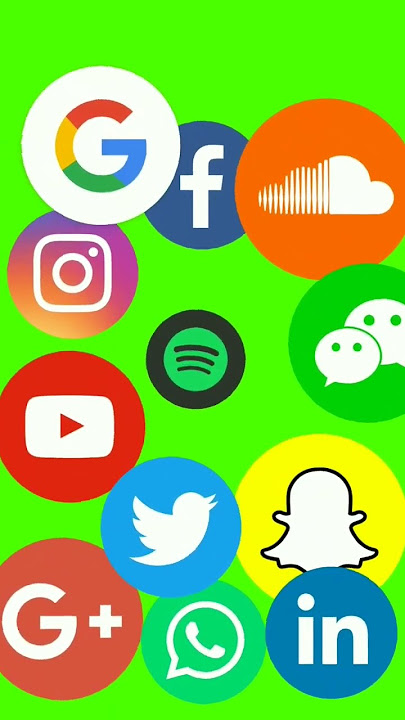 Social Media Icons Floating - Green Screen #shorts #greenscreen