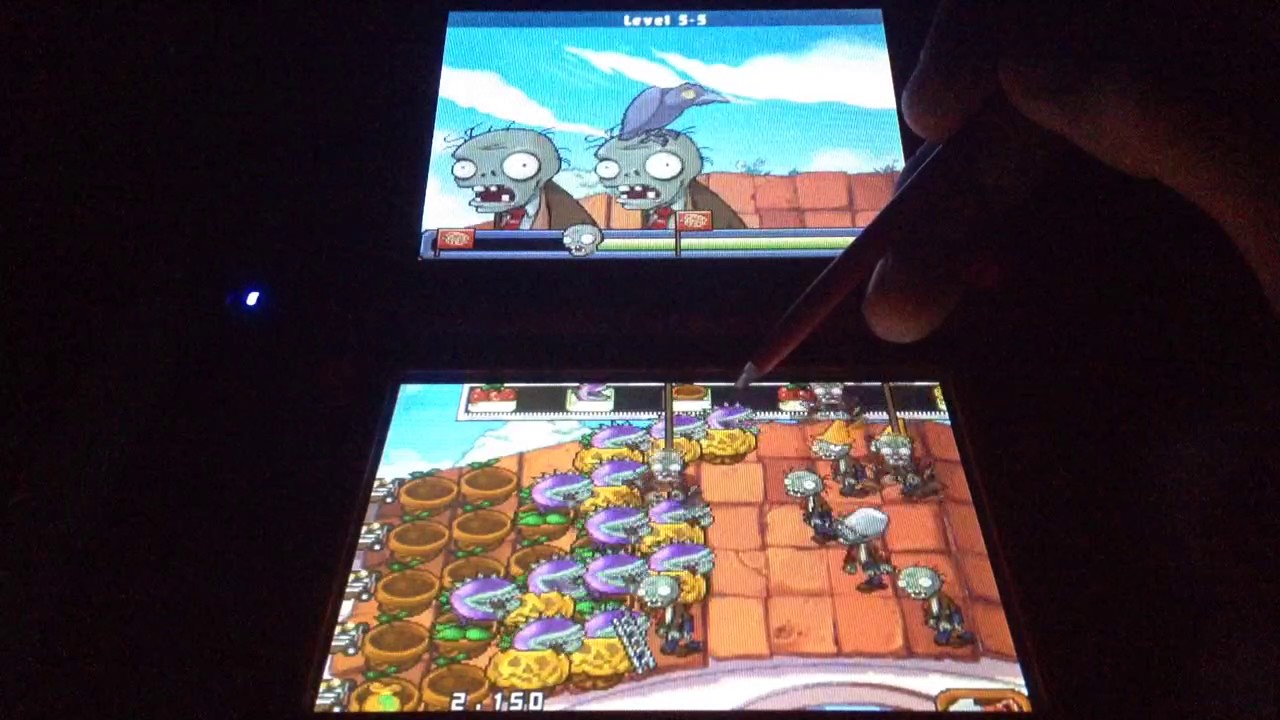 Plants vs Zombies DS ~ Nivel 5-5 - YouTube