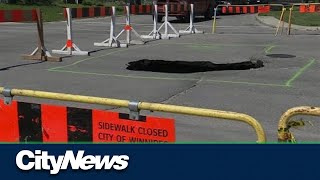 Wet weather breeding Winnipeg sinkholes
