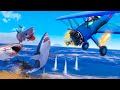 NEW AIRPLANE vs SHARKS! - Amazing Frog - Part 193 | Pungence