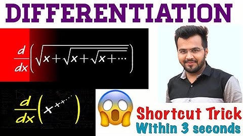 DIFFERENTIATION SHORTCUT METHOD | Trick to find derivative of Infinite series