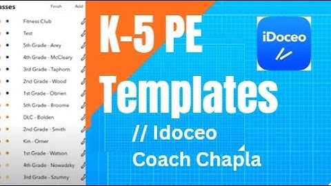 Elementary PE Templates for Idoceo