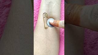 Viral beautiful 2025 safety pin  nd Coin henna tattoo design #sorts #henna #l #shortsp