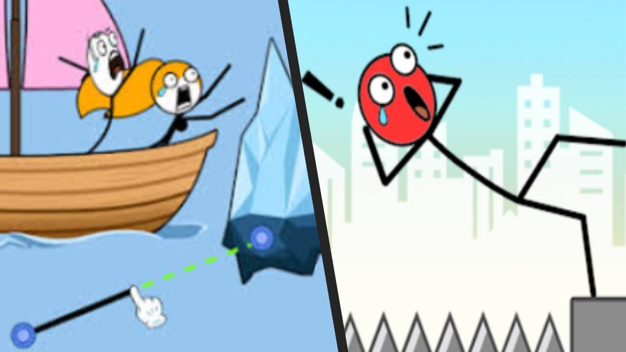 ESCAPE ROPE vs MR BOUNCE - Satisfying Double Gameplay STICKMAN Puzzle ...