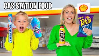 Eating Only GAS STATION FOOD for 24 Hours Challenge