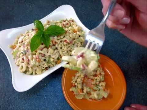 Summertime VEGGIE & TUNA MACARONI SALAD - How to make VEGETABLE and TUNA PASTA SALAD