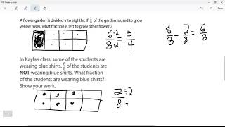 4th Grade Math: Fraction Word Problems with Models 3