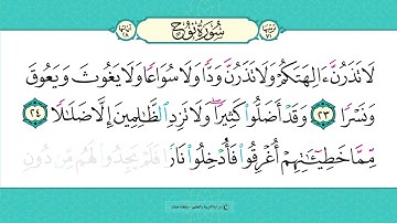 تلاوة آيات سورة نوح (15-28) للصف السادس الفصل الثاني