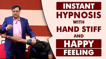 Instant Hypnosis With Hand Stiff and Happy Feeling Using Hypnotic Language Pattern