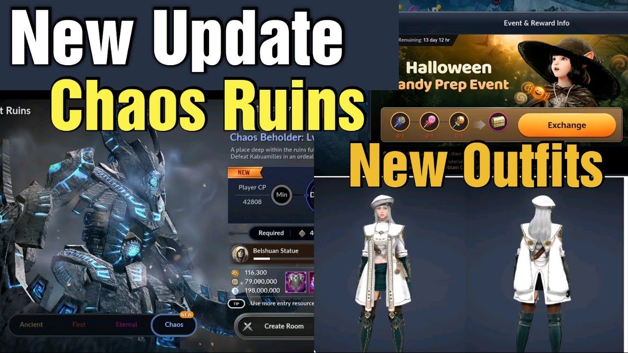 Black Desert Mobile New Update: Chaos Ancient Ruins, New Events & Costumes