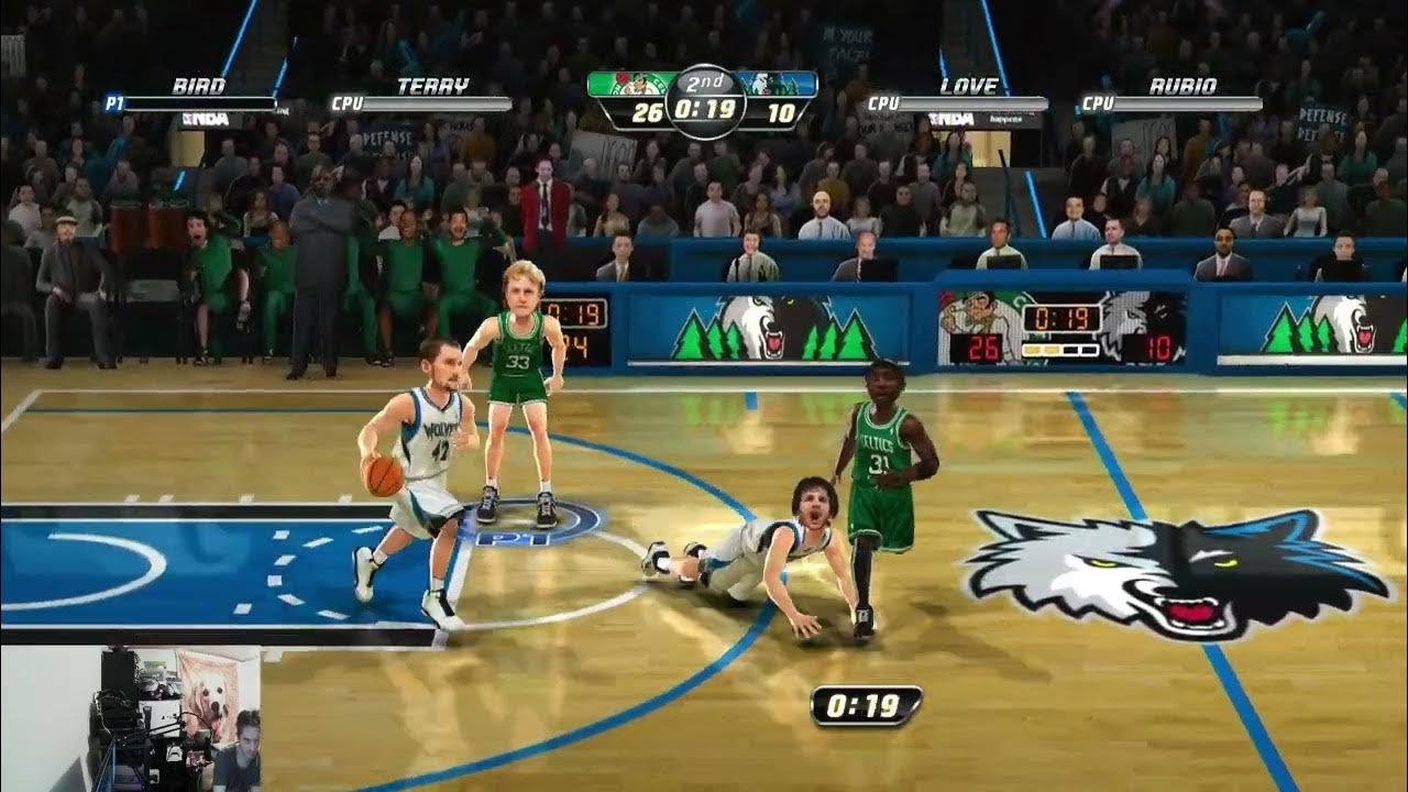NBA JAM ON FIRE EDITION Celtics vs Wolves on XBOX360 played on SERIES X