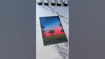 Simple & easy tree painting / acrylic painting ideas for beginners ❤️💙