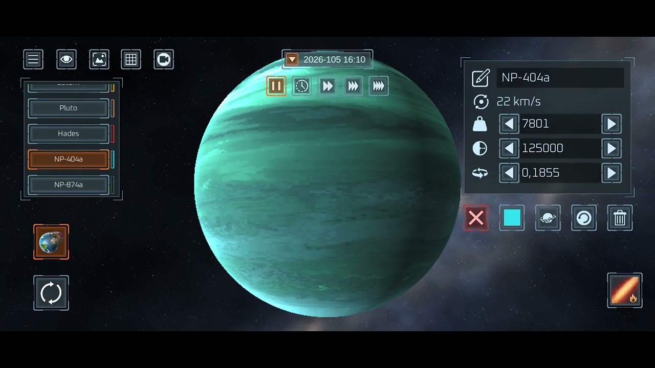 Creando un sistema solar en solar Smash