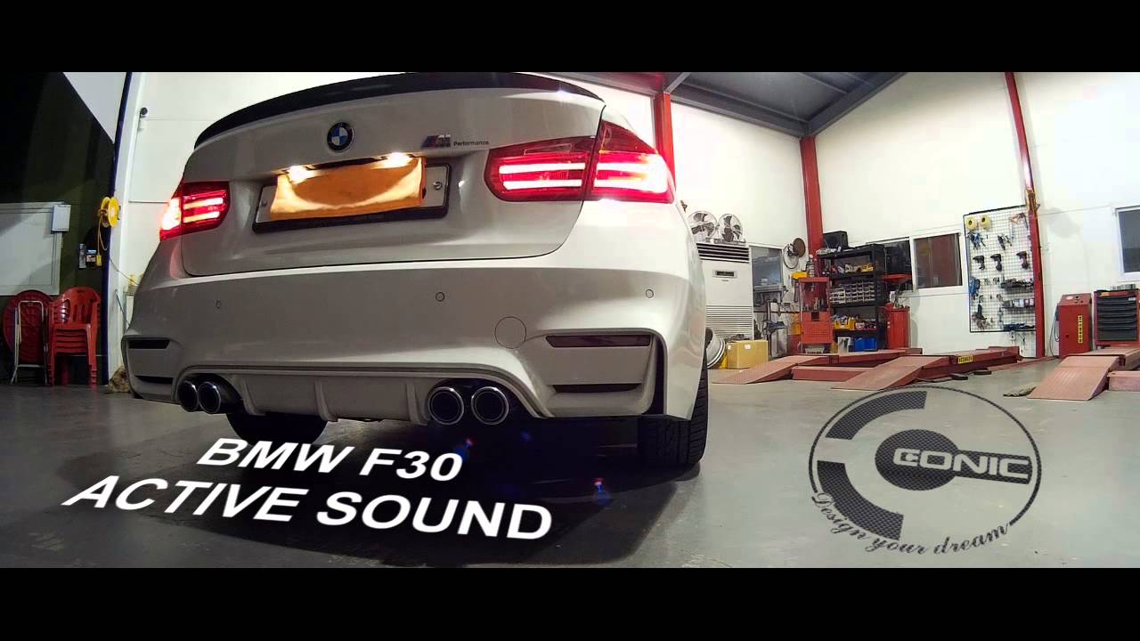 BMW f30 Dual Active sound - YouTube