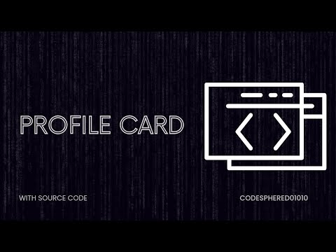 Cara Membuat Profile Card | Dengan HTML CSS - YouTube