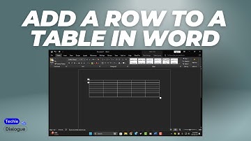How to Add a Row to a Table in Word