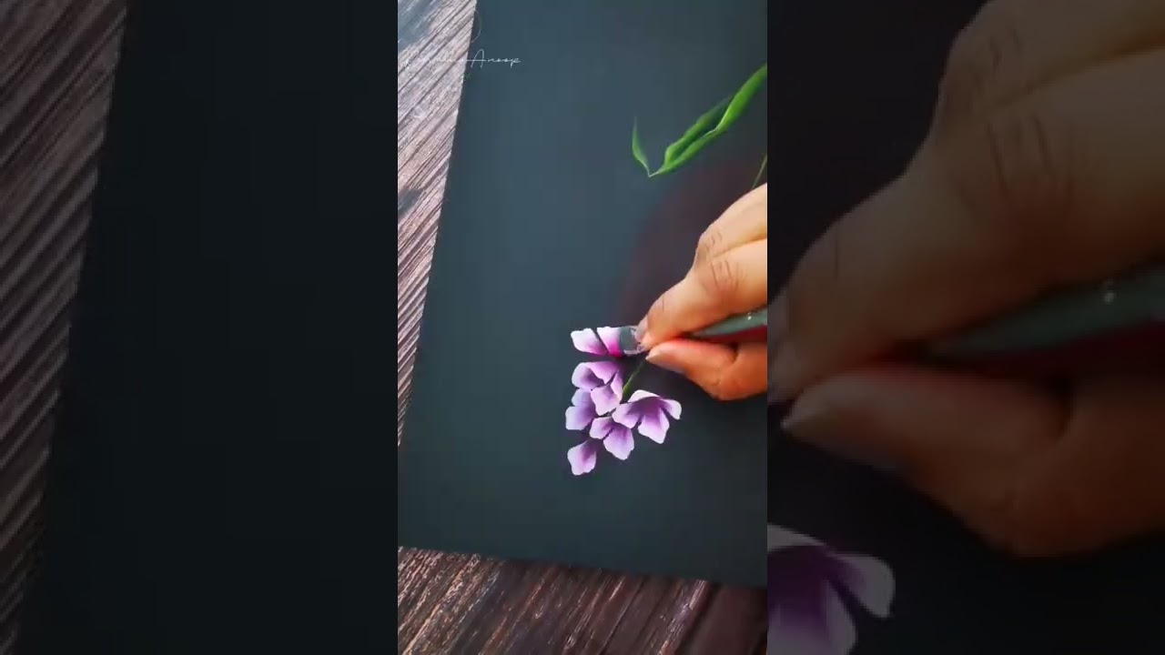 Bright and Beautiful flower painting acrylics beginners 