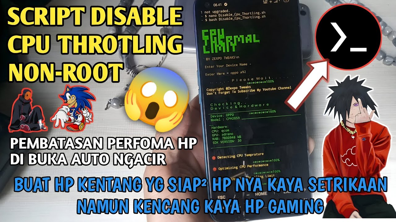 HP KENTANG AUTO SERASA HP GAMING - DISABLE CPU THROTLING - SCRIPT ...