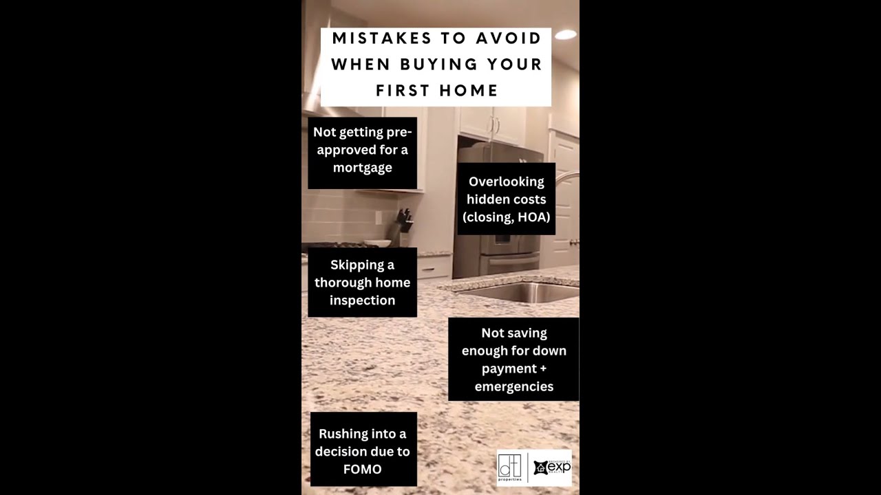 Mistakes to avoid when buying your first home