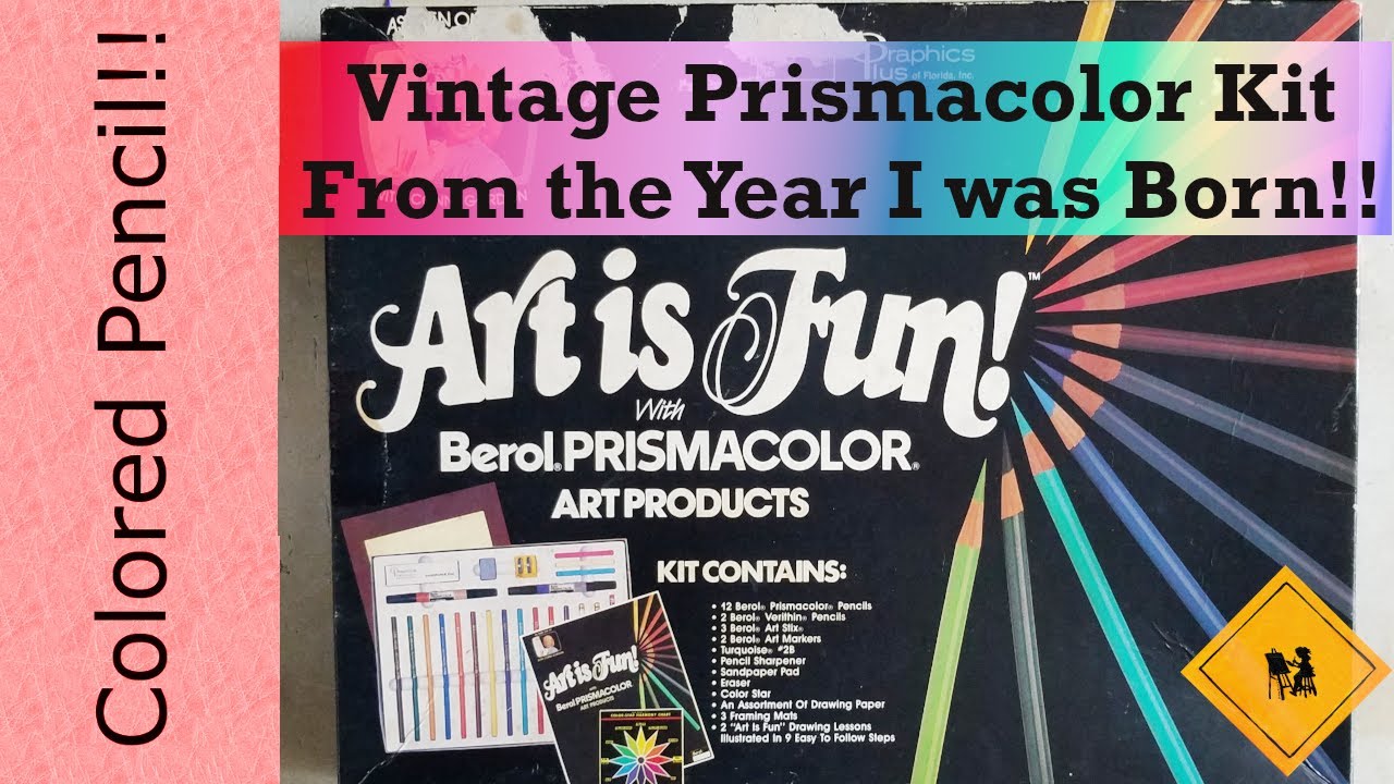 Vintage Art SuppliesTrying a Berol Primacolor Kit from the Year I was  Born! 😱 